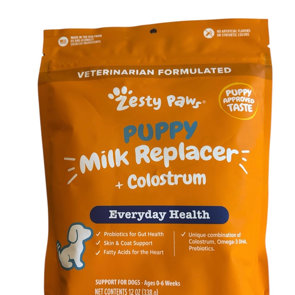 Zesty Paws Puppy Milk Replacer + Colostrum